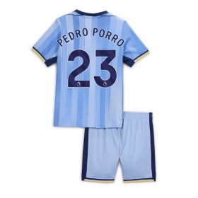 Tottenham Hotspur Pedro Porro #23 Borta Kläder Barn 2024-25 Kortärmad (+ Korta byxor)